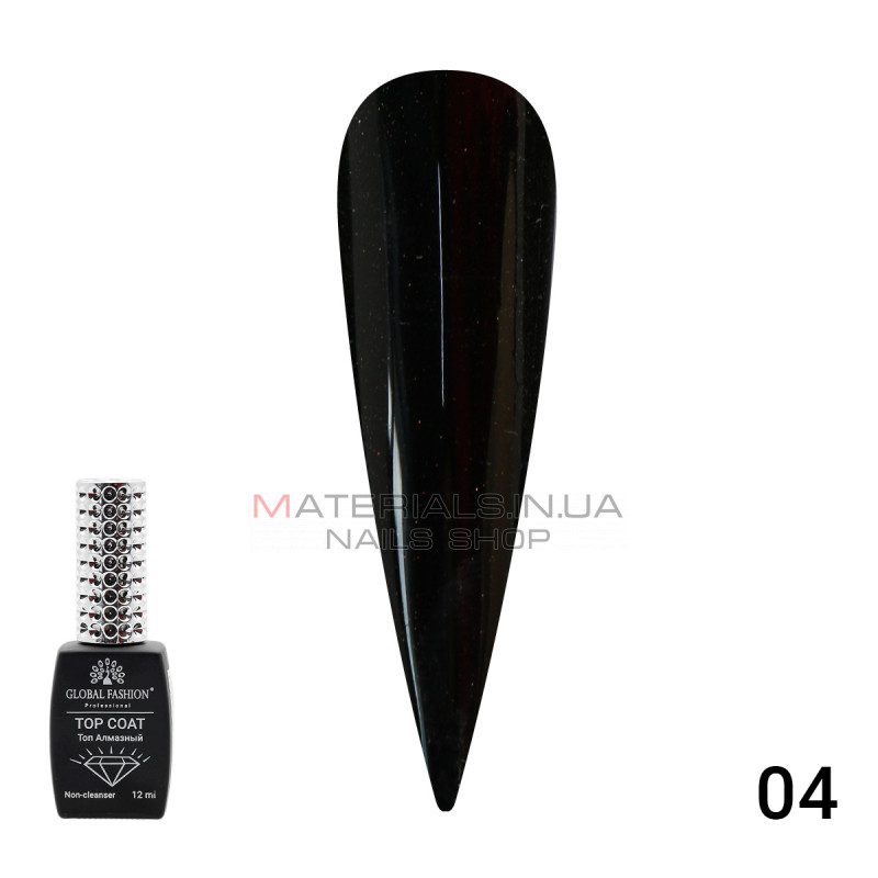 Топ із гліттером Galaxy Top Coat 04, 12 мл Топ із гліттером Galaxy Top Coat 04, 12 мл
