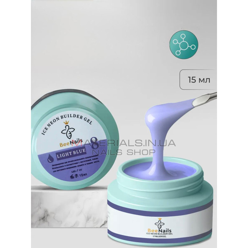 Ice Neon Builder Gel №8 Bee Nails, 15 ml