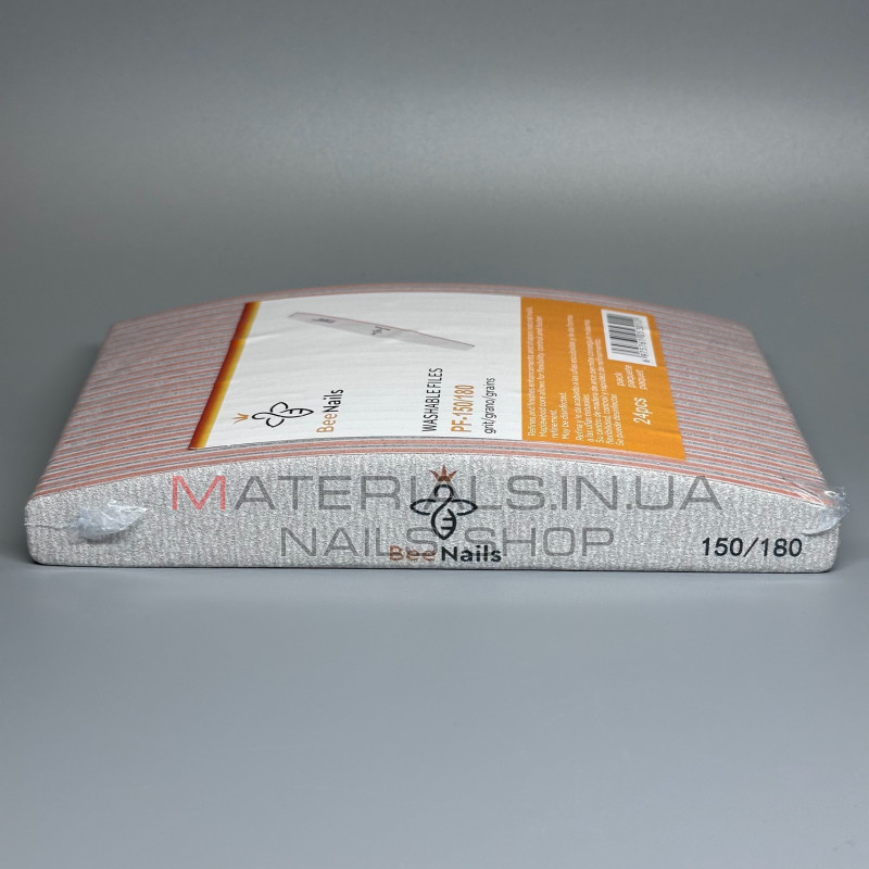 Упаковка пилок Bee Nails - серая, лодочка 150/180 грит (24шт)