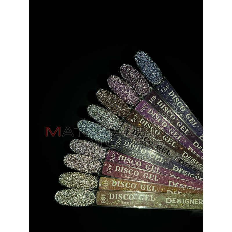 Світловідбивний гель лак Disco Gel 493 Дизайнер (9мол)