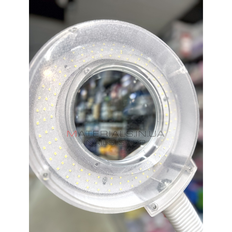 Лампа лупа косметологічна LED A-005 (гофра, регулятор яскравості, лінза 12см) Лампа лупа косметологічна LED A-005 (гофра, регулятор яскравості, лінза 12см)