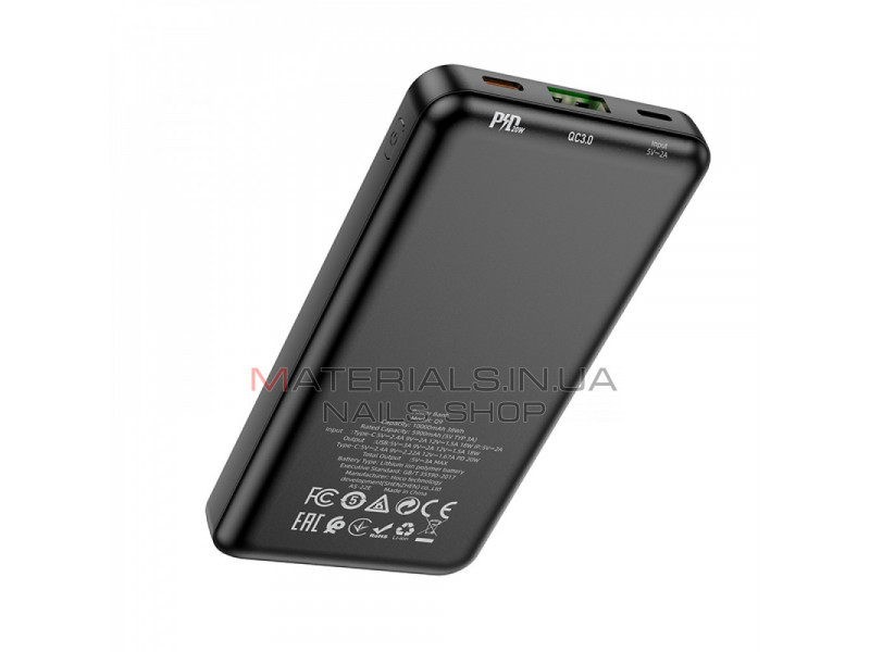 Power Bank 10000 mAh  PD20W+QC3.0  Hoco Q9 — Black