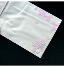 Фигурки Зимние № 38 (снежинки розовые голографические)