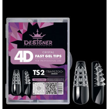 Crystal Fast Gel Tips (Trapezoid Medium TS2) - тіпси гелів з шипами Дизайнер 120 шт/уп
