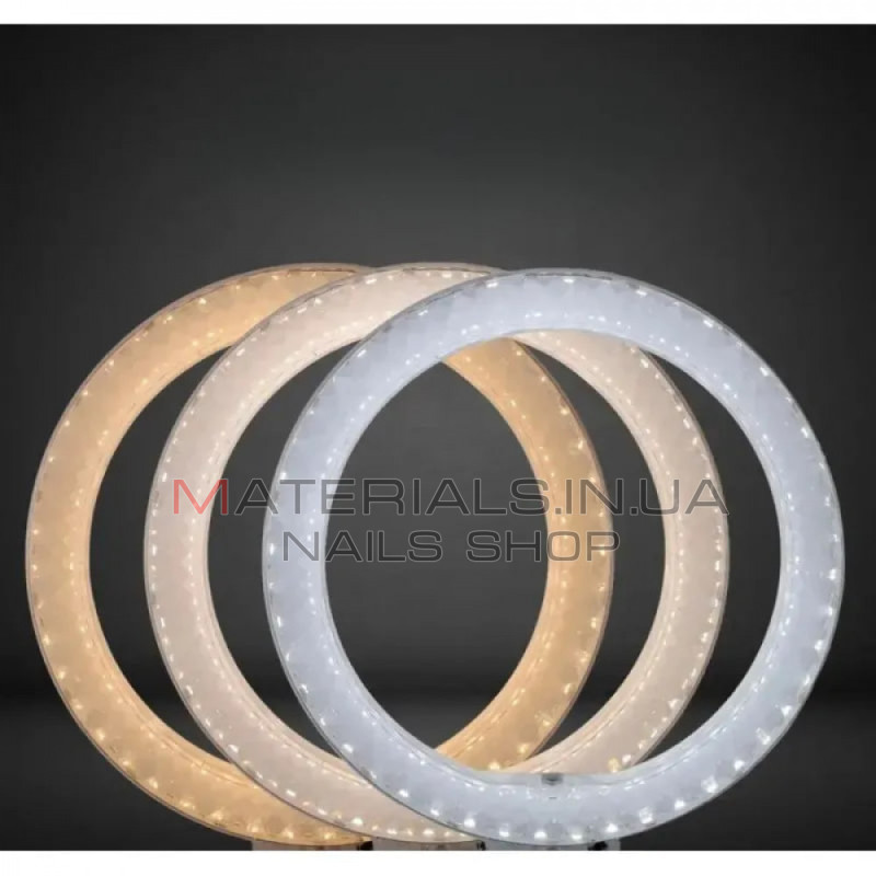 Кільцева LED-лампа 3D-33, RGB, 33 см, 13″, 120 світлодіодів, 24 RGB