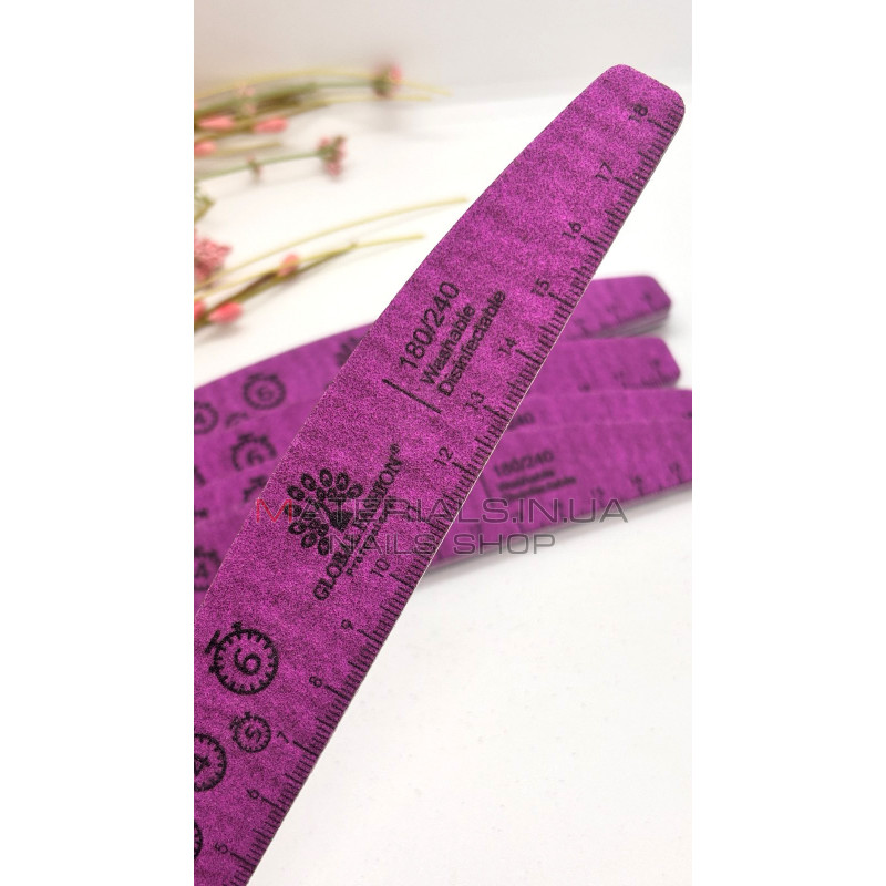 Упаковка пилок Global Fashion (color series) - лодочка 180/240 грит (25шт)
