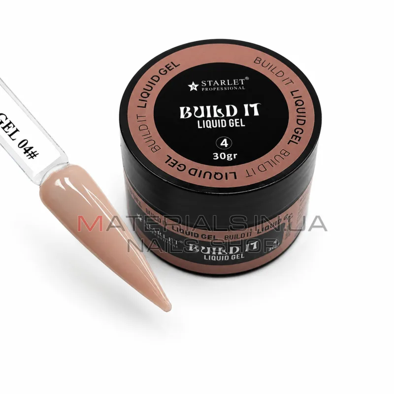 Гель для наращивания и укрепления ногтей Build It Liquid Gel Starlet Professional №04, 30г
