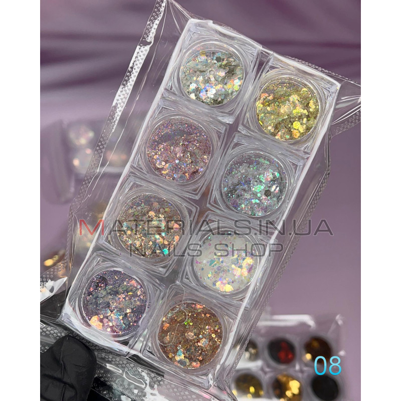 Набор декора для дизайна ногтей Starlet Professional, 10шт, №08