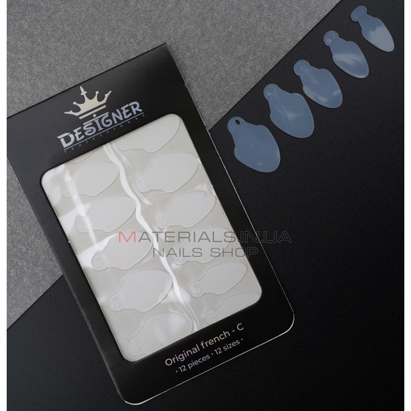 Nail Molds 12шт. (Original french - C) - Силіконові молди різних розмірів для дизайну нігтів та французького манікюру Дизайнер