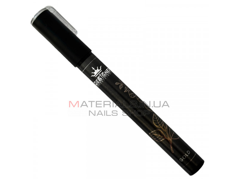 Chrom metal nail pen (Gold) - ручка для дизайна ногтей Дизайнер