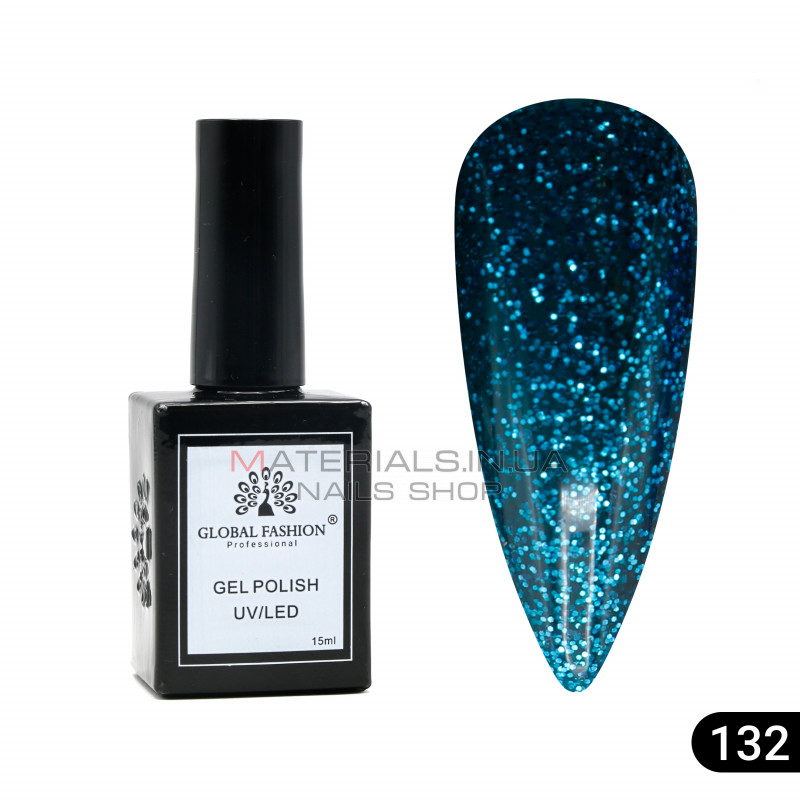 Гель лак Global Fashion, Gel polish 15 ml, 132