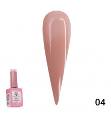 Каучуковая база для гель лака френч, Rubber Base Coat French, 15 мл., Global Fashion 04