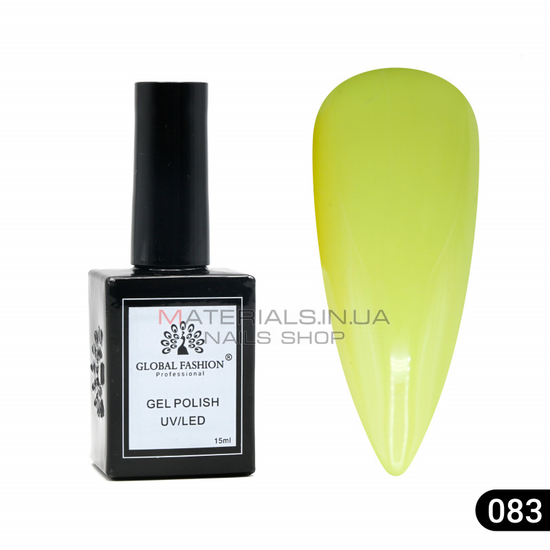 Гель лак Global Fashion, Gel polish 15 ml, 83