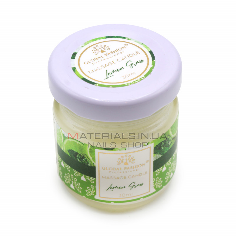 Массажная свеча Global Fashion, 30 ml, Lemon Grass Массажная свеча Global Fashion, 30 ml, Lemon Grass