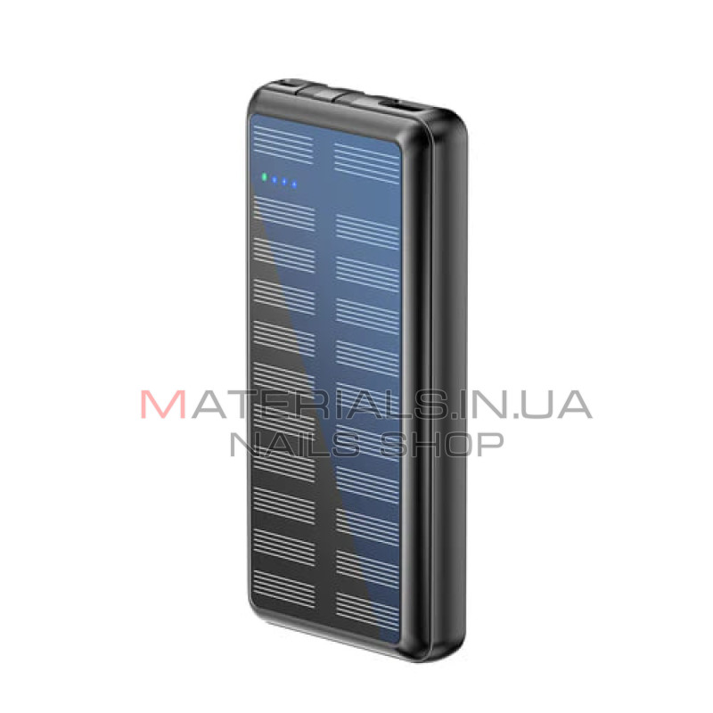 Power Bank Rixus RXPB47, 20000 мА·год, 22,5 Вт, вбудовані кабелі, сонячна панель
