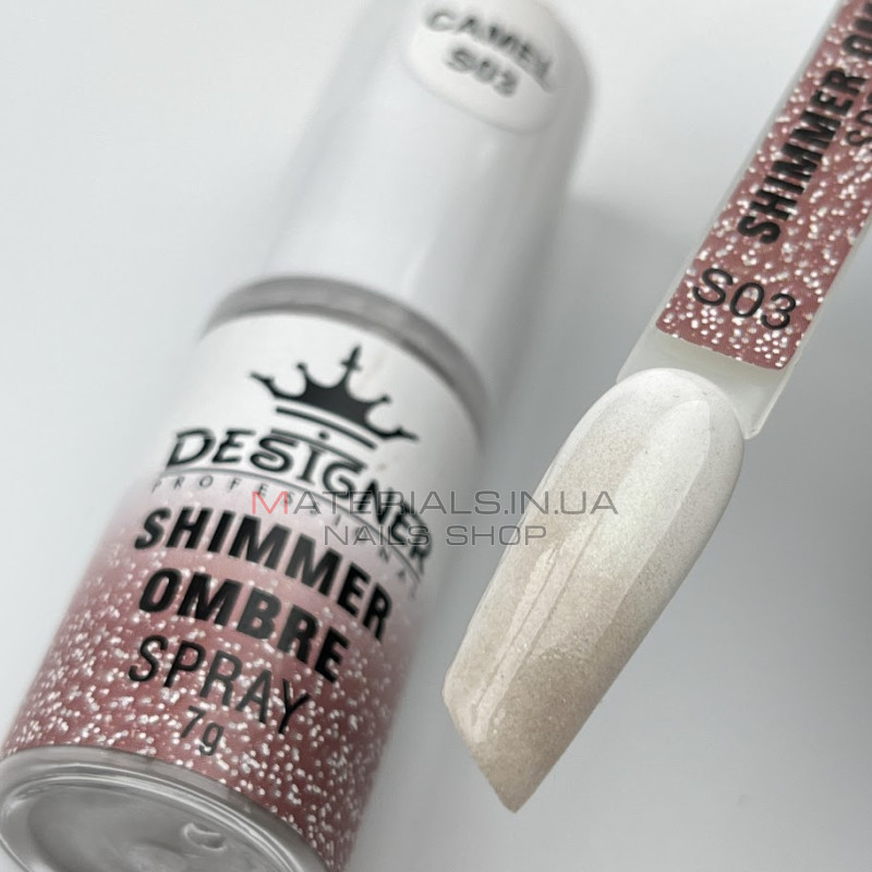 Shimmer Ombre Spray (7 г.) S03 - спрей пудра з шимером Дизайнер для створення омбре на нігтях
