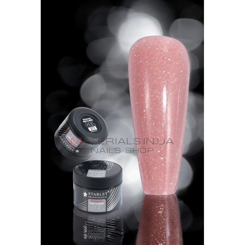 Гель для нарощування нігтів Starlet Professional Shimmer Poly & Acryl 30 мл. №11 Гель для нарощування нігтів Starlet Professional Shimmer Poly & Acryl 30 мл. №11