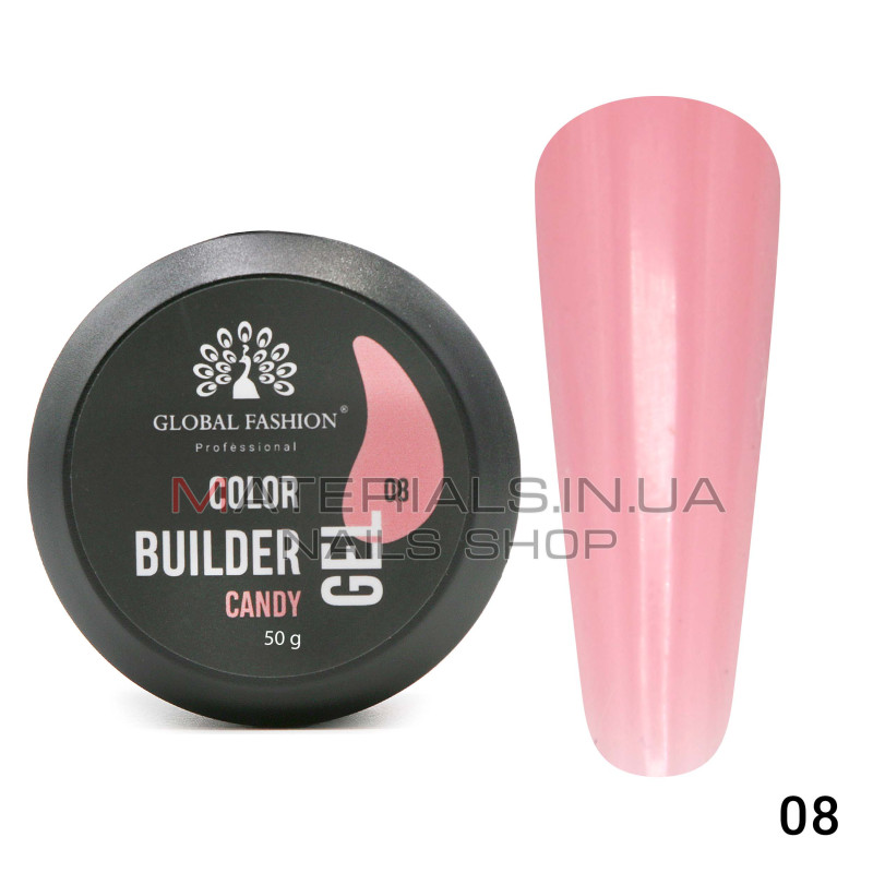 Гель для моделювання нігтів 50 г, Color Builder Gel 08- Candy