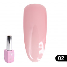 Кольорова френч база для гель лаку Global Fashion, Color French Base Coat 8 мл, 02