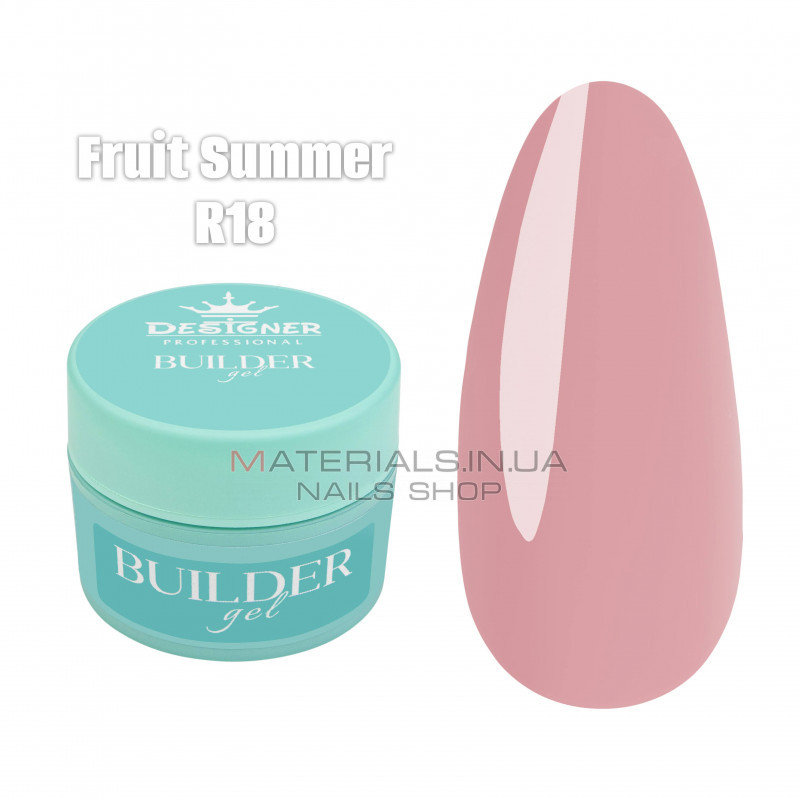 Builder Gel 55 мл., Дизайнер (Моделюючий гель) R18 Fruit Summer Builder Gel 55 мл., Дизайнер (Моделюючий гель) R18 Fruit Summer