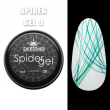 Кольорове павутинка Spider Gel Designer, 8 мл, Зелений S9