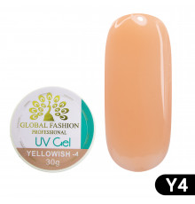 Гель для наращивания ногтей, камуфляж-4, Global Fashion Yellowish-4, 30 гр