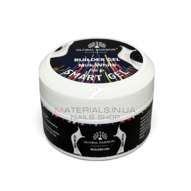 Молочний гель для моделювання нігтів, двофазний, Smart Gel 50 г