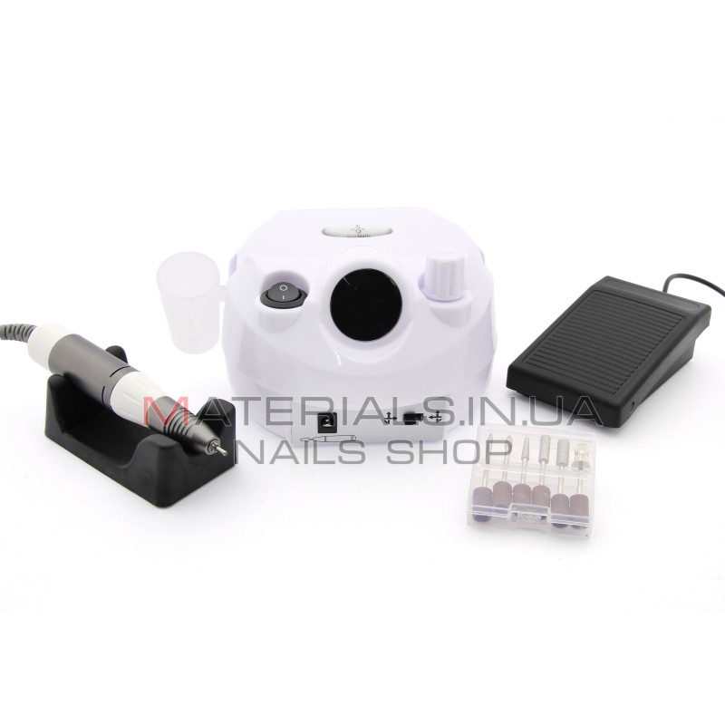 Аппарат для маникюра и педикюра BEE NAILS, 202D, с дисплеем, 65w, 45000 об, белый