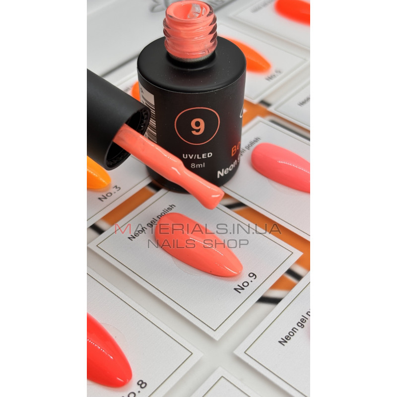 Гель-лак неоновый для ногтей Bee Nails neon gel polish, №09