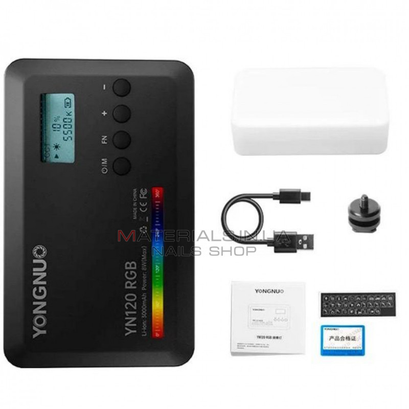 Накамерный видеосвет LED RGB — Yongnuo YN120RGB Накамерный видеосвет LED RGB — Yongnuo YN120RGB