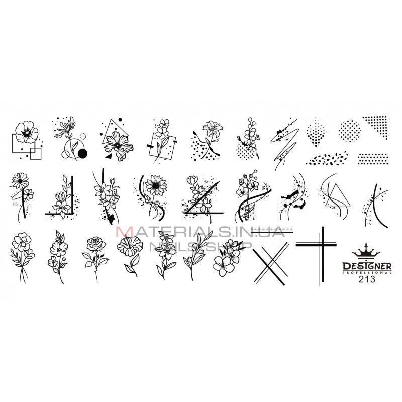Диск для стемпінгу Designer металевий (12x6 см) №213