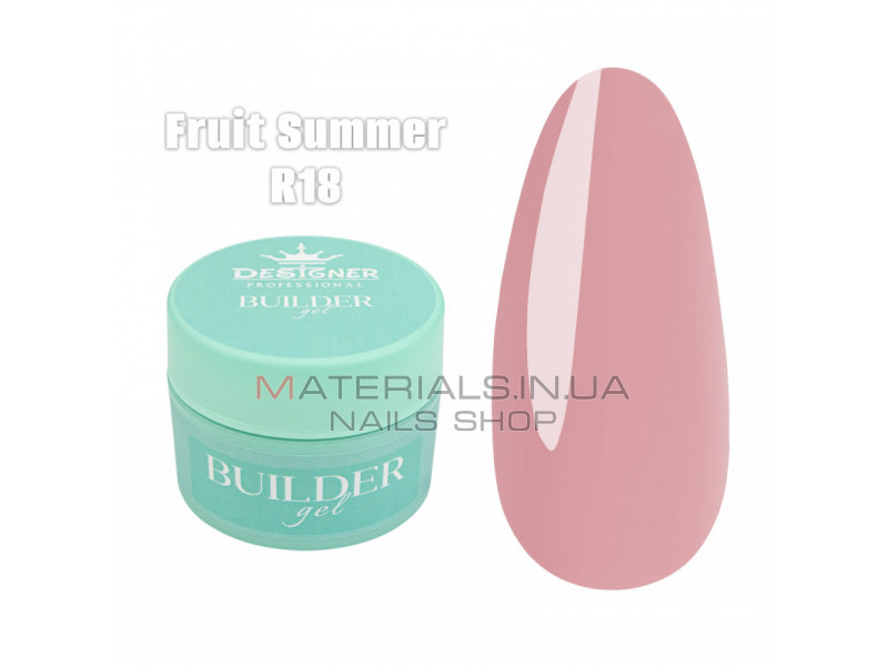 Builder Gel 15 мл., Дизайнер (Моделюючий гель) R18 Fruit Summer