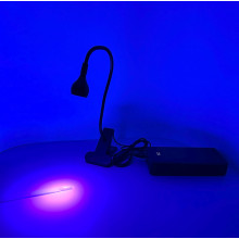 Лампа UV для сушки гель лака, гелевых типс с USB (настольная, гибкая, с прищепкой), 5 Вт. Черный