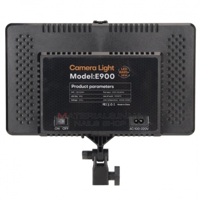 Лампа видеосвет LED E900 with display 30x17 cm 768 Lights 3000K-6500K Remote