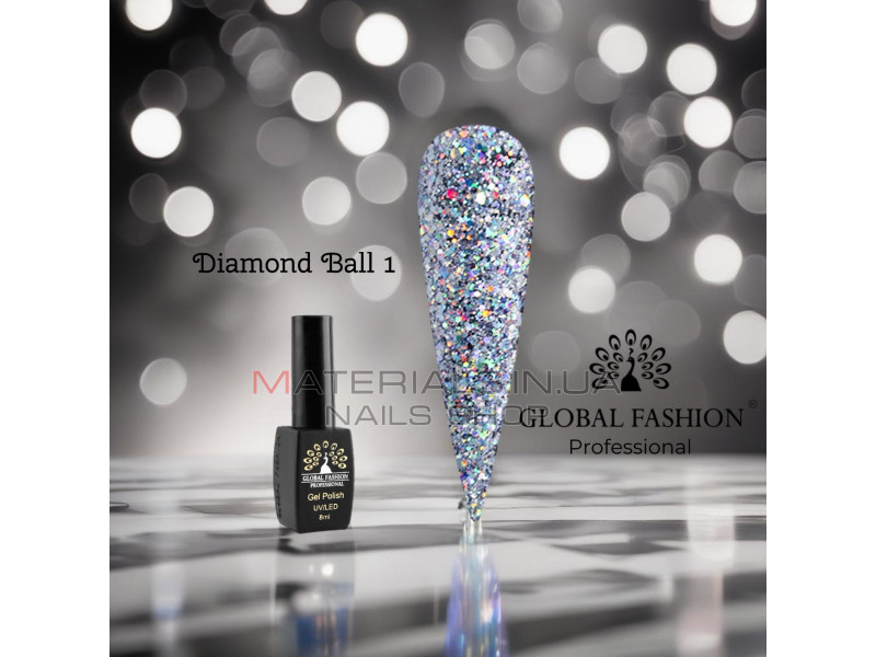 Гель лак Diamond Ball Global Fashion 8 мл, 001