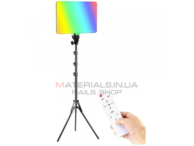 Лампа видеосвет LED RGB PM-36 36x25 cm 352 Lights 3000K-6500K Remote Adapter