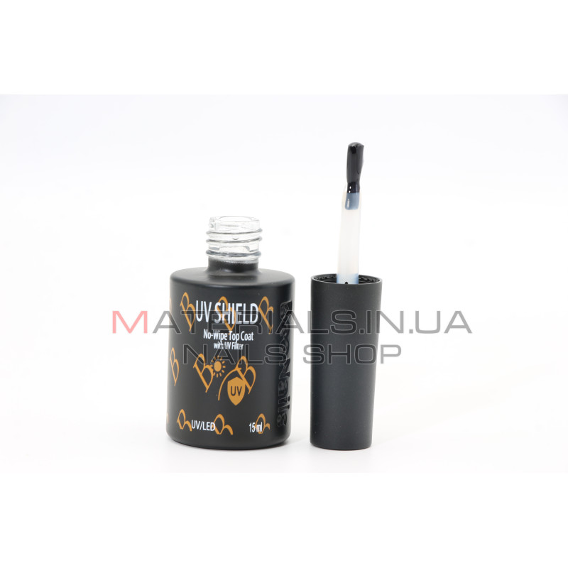 Топ із УФ-захистом UV SHIELD No-Wipe Top Coat Bee Nails (15 мл)