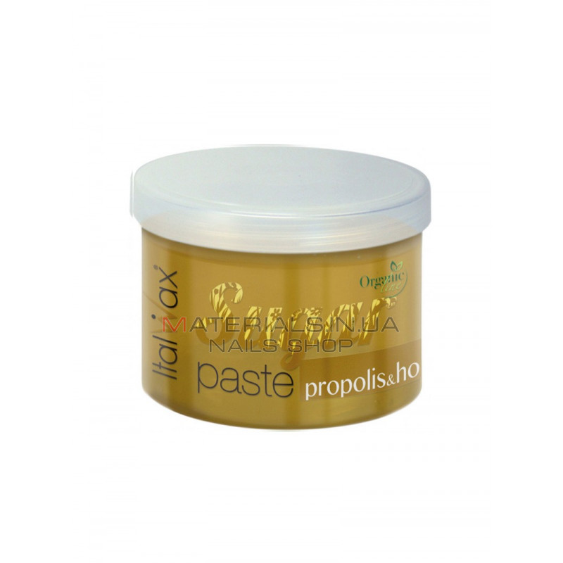 Цукрова паста в банку Italwax - Мед і Прополіс Organic line, 450 г.