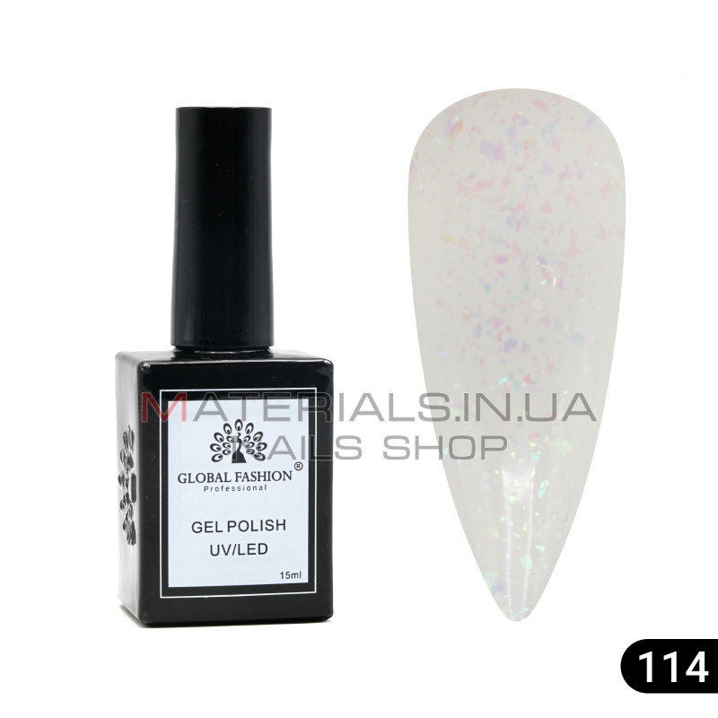Гель лак Global Fashion, Gel polish 15 ml, 114