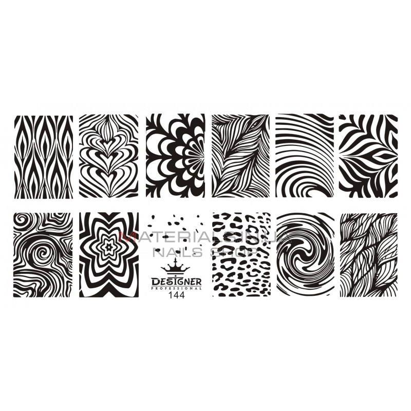 Диск для стемпінгу Designer металевий (12x6 см) №144