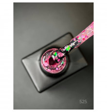 Гель лак Cosmo Glitter 525 Дизайнер (9мл.) - з конфетті різних розмірів