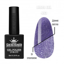 Светоотражающий гель лак Disco Gel 493 Дизайнер (9мл.)