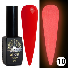 Гель лак Luminous Global Fashion 8 мл, светящийся в темноте, 10