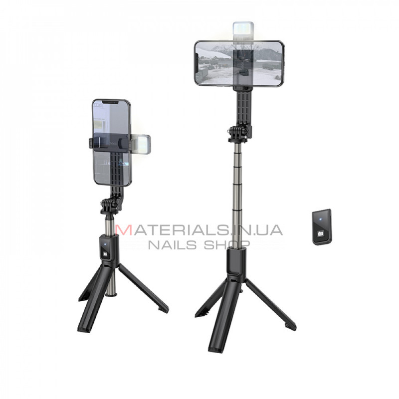 Live Broadcast Holder — Hoco K15 Treasure aluminum alloy fill light gimbal version live broadcast support — black Live Broadcast Holder — Hoco K15 Treasure aluminum alloy fill light gimbal version live broadcast support — black