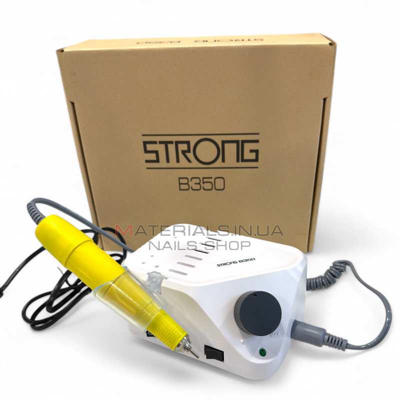 Фрезер для маникюра и педикюра Strong B350 с ручкой H350, 64 Вт, 35 000 об/мин Фрезер для маникюра и педикюра Strong B350 с ручкой H350, 64 Вт, 35 000 об/мин