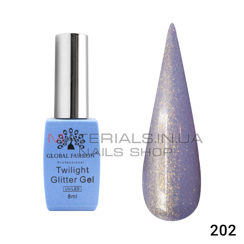 Гель лак Twilight Glitter 8 мл, 202