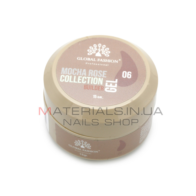 Гель для моделювання нігтів 15 гр, Mocha Rose Builder Gel 06