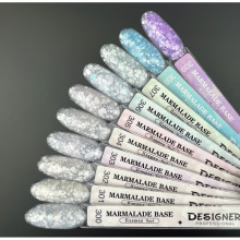 Цветная база Marmalade base 309 Дизайнер (9 мл.) - с белыми конфетти