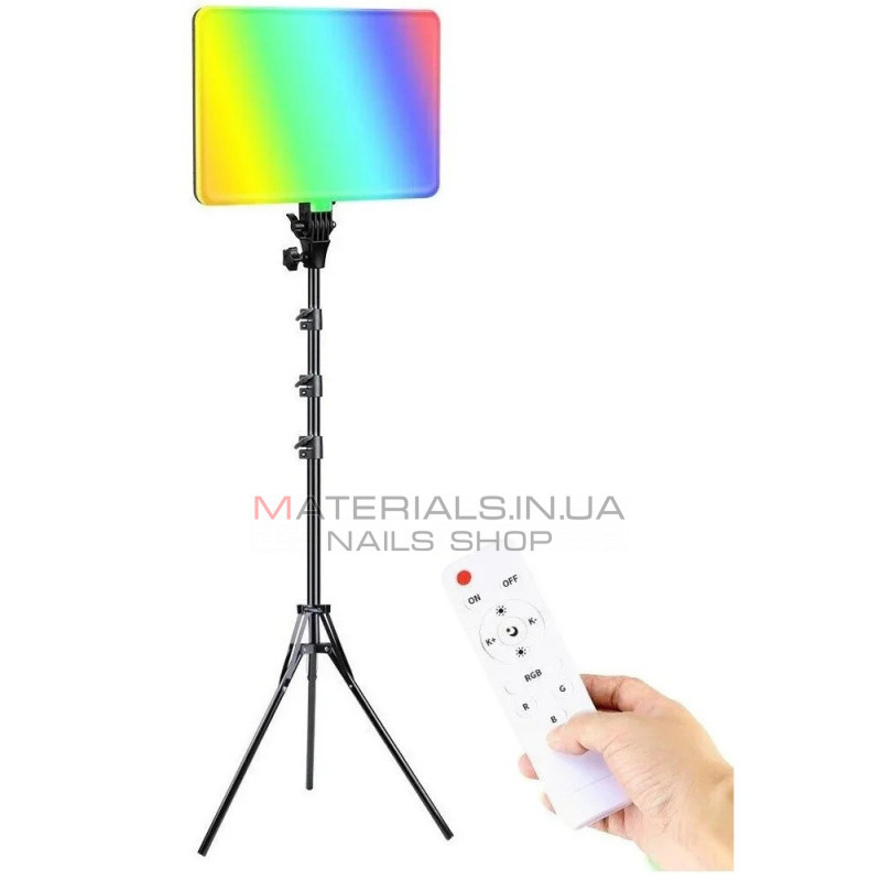 Лампа видеосвет LED RGB PM-36 36x25 cm 352 Lights 3000K-6500K Remote Adapter Лампа видеосвет LED RGB PM-36 36x25 cm 352 Lights 3000K-6500K Remote Adapter