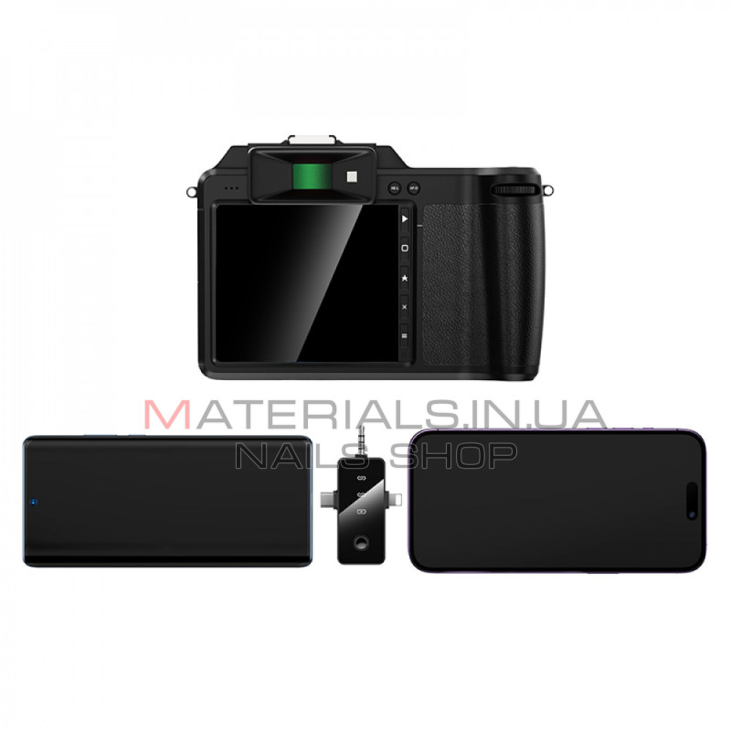 Бездротовий цифровий мікрофон Hoco L20C Fair, Lightning + USB-C + 3,5 мм